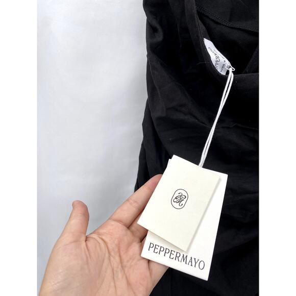 Peppermayo black Annalissa linen one shoulder mini dress - Picture 5 of 9